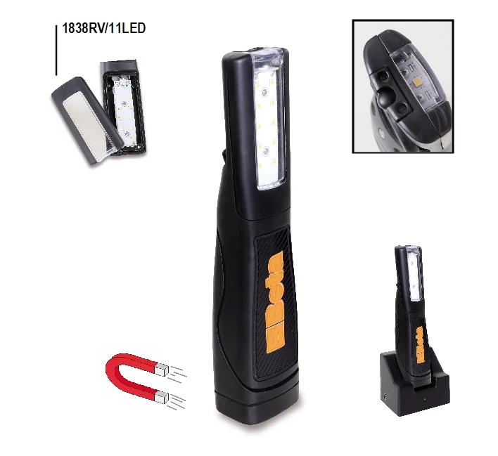 Beta Lampe De Chantier Sans Fil 018380111 1838/11LED Lampe D'inspection De Batterie Anti-chocs LED 2 Beta Lampe De Chantier Sans Fil 018380111 1838/11LED Lampe D'inspection De Batterie Anti-chocs LED – Image 2