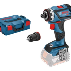 Bosch Bleu Perceuse Sans Fil 06019G7102 Perceuse-visseuse Sans Fil Flexiclick GSR 18V-60 FC Flex Solo Coffret L-BOXX