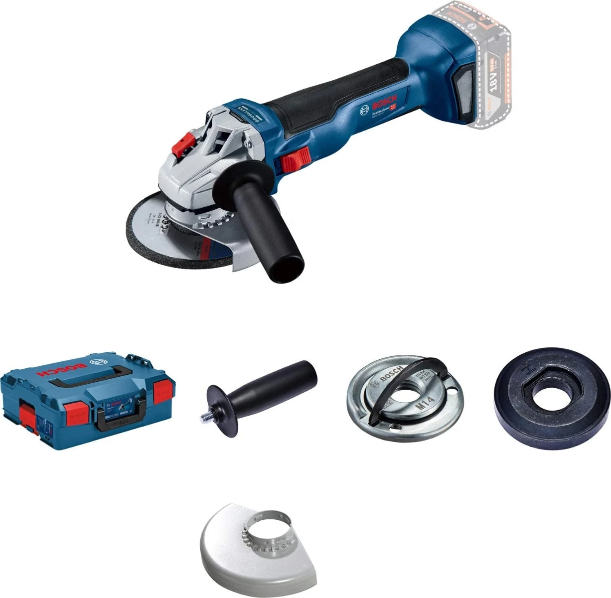 Bosch Bleu Meuleuse Sans Fil 06019J4003 Meuleuse Angulaire GWS 18V-10 Solo L-BOXX 1 Bosch Bleu Meuleuse Sans Fil 06019J4003 Meuleuse Angulaire GWS 18V-10 Solo L-BOXX