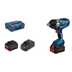 Bosch Bleu Clé à Choc Sans Fil 06019J8502 Boulonneuse 18V 8.0 Ah GDS 18V-1050 H L-Boxx