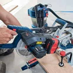 Bosch Bleu Scie Sans Fil 0601B41002 Scie à Onglets Sans-fil 18V 5.5Ah BITURBO GCM 18V-216