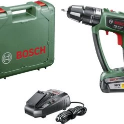 Bosch Vert Perceuse Visseuse Sans Fil 06039B0300 PSB 18 LI-2 Perceuse à Percussion Sans Fil 18 Volt 2,5 Ah Li-ion