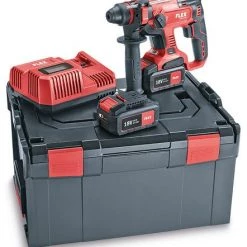 Flex-tools Marteau Perforateur Sans Fil 461768 Marteau Combiné CHE 18.0-EC/5.0 SET SDS-plus 18V 5.0Ah Li-Ion Dans L-Boxx