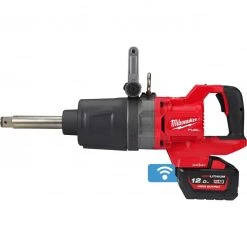 Milwaukee Clé à Choc Sans Fil 4933471756 M18 ONEFHIWF1D-121C Clé à Chocs 1" à Clé Unique Clé à Chocs Fuel Accu à Manche En D + Arbre Prolongé 18V 12Ah Li-Ion
