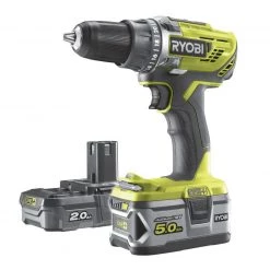 Ryobi 5133003353 R18DD3-252S Perceuse Sans Fil 18 Volt 1 X 5.0 Ah Li-ion + 1 X 2.0 Ah Li-ion
