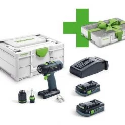 Festool 577428 Perceuse Sans Fil T18+3 HPC 4,0 I-Plus Edition Organizer