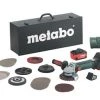 Metabo Meuleuse Sans Fil 600174880 W18LTX Set Inox Meuleuse à Batterie 18 Volts 5.2Ah Li-Ion