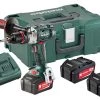 Metabo Perceuse Visseuse Sans Fil 602192960 SB18LTX Impuls Perceuse à Percussion Sans Fil 18 Volt 4,0 Ah Li-Ion