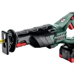 Metabo Scie Sans Fil 602267650 SSE 18 LTX BL Accu Scie à Guichet 18V 5.2 Ah Li-ion + Garantie Distributeur 5 Ans