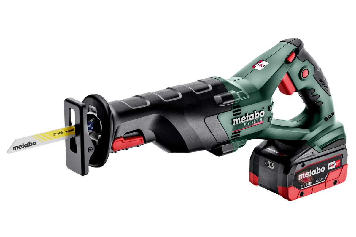 Metabo Scie Sans Fil 602267650 SSE 18 LTX BL Accu Scie à Guichet 18V 5.2 Ah Li-ion + Garantie Distributeur 5 Ans 1 Metabo Scie Sans Fil 602267650 SSE 18 LTX BL Accu Scie à Guichet 18V 5.2 Ah Li-ion + Garantie Distributeur 5 Ans