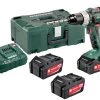 Metabo Perceuse Visseuse Sans Fil 602316960 SB 18 LT BL SET Perceuse à Percussion Sans Fil 18V 3 X 4,0Ah En Metaloc