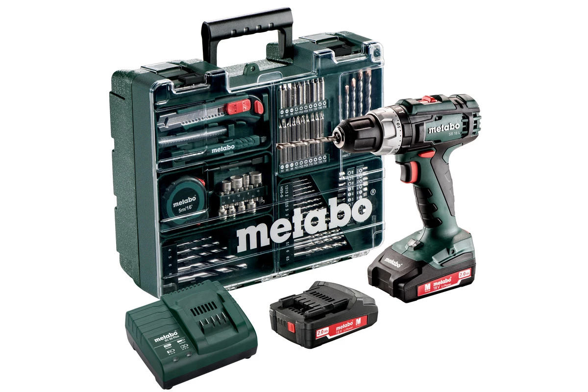 Metabo Perceuse Sans Fil 602317870 SB 18 L Mobile Workshop Marteau Perforateur Sans Fil 18 Volt 2.0 AH Li-ion 1 Metabo Perceuse Sans Fil 602317870 SB 18 L Mobile Workshop Marteau Perforateur Sans Fil 18 Volt 2.0 AH Li-ion