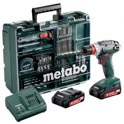 Metabo Perceuse Sans Fil 602320870 BS 18 L Quick Set Perceuse/visseuse Sans Fil 18V Li-Ion (2x Batteries 2.0Ah) + Accessoires En Coffret