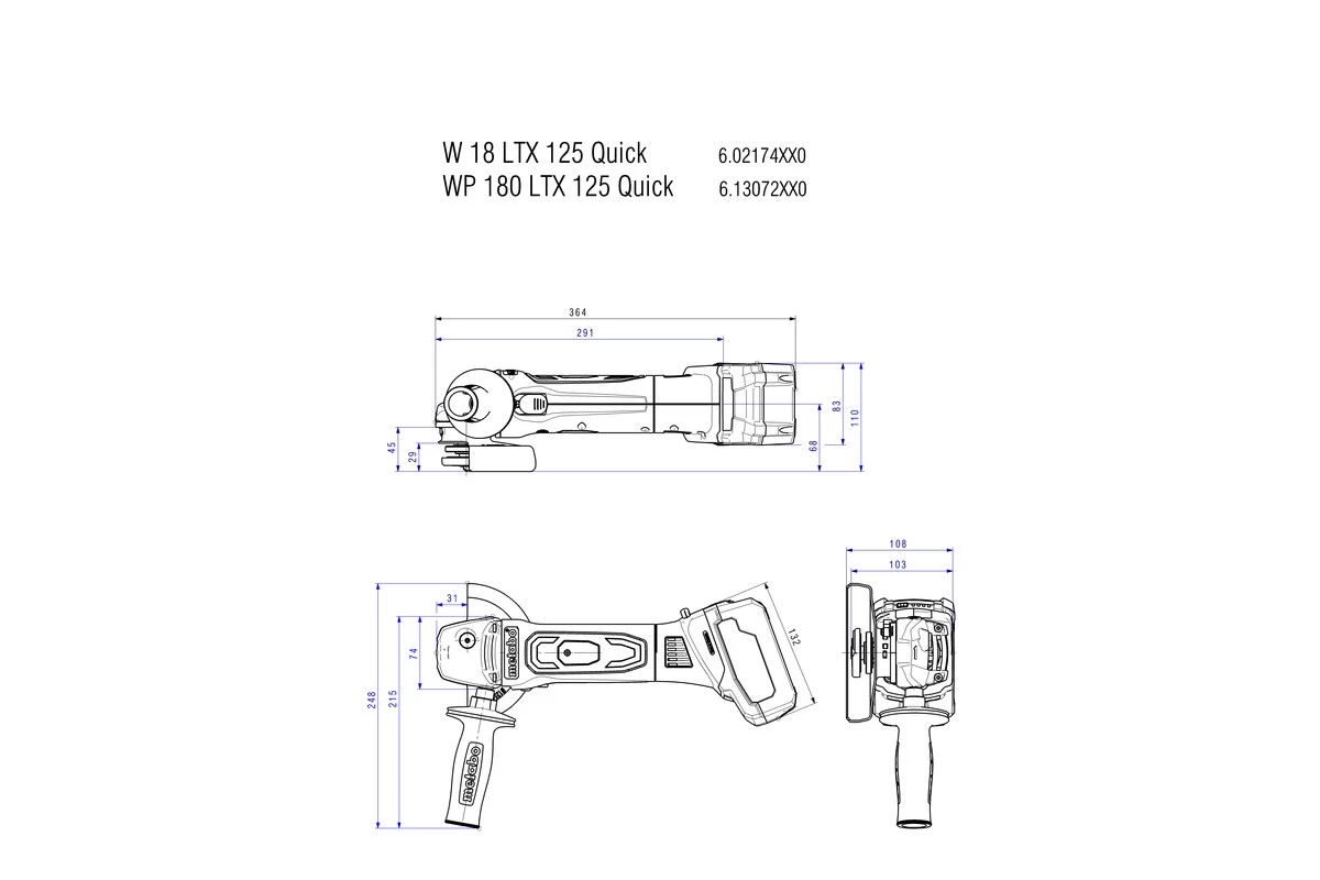 Metabo Meuleuse Sans Fil 613072890 Meuleuse WP 18 LTX 125 Quick Accu Avec Interrupteur D'homme Mort Sans Batteries Ni Chargeur 1 Metabo Meuleuse Sans Fil 613072890 Meuleuse WP 18 LTX 125 Quick Accu Avec Interrupteur D'homme Mort Sans Batteries Ni Chargeur