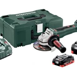 Metabo Meuleuse Sans Fil 613077940 WB 18 LTX BL 125 Quick Meleuse D'angle Sans Fil 18V 5,5Ah LiHD + Extra Batterie 18V 3,5 Ah Metaloc