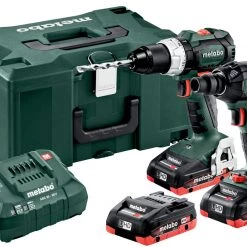 Metabo 685128960 Combo Set 2.1.16 - BS 18 LT BL Perceuse Sans Fil + SSW 18 LTX 300 BL Clé à Chocs 18V 3 X 4.0 Ah LiHD
