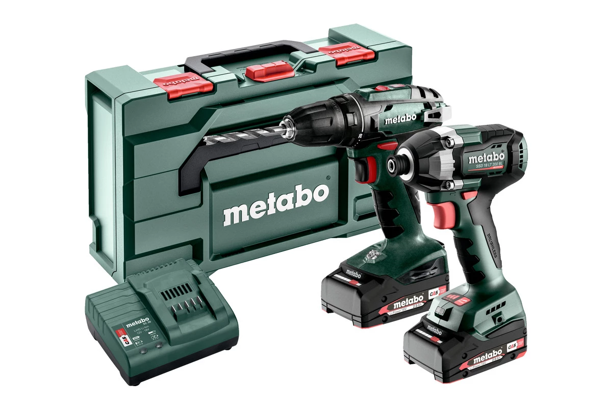 Metabo Visseuse à Choc Sans Fil 685193000 Combo Set - BS18 Perceuse Sans Fil + SSD18 LT 200 BL Visseuse à Chocs 1 Metabo Visseuse à Choc Sans Fil 685193000 Combo Set - BS18 Perceuse Sans Fil + SSD18 LT 200 BL Visseuse à Chocs