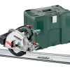 Metabo Scie Sans Fil 691114000 MKS 18 LTX 58 FS SET Scie Circulaire Sans Fil Pour Métal 18V Excl. Batteries Et Chargeur En MetaLoc + Rail De Guidage FS 160