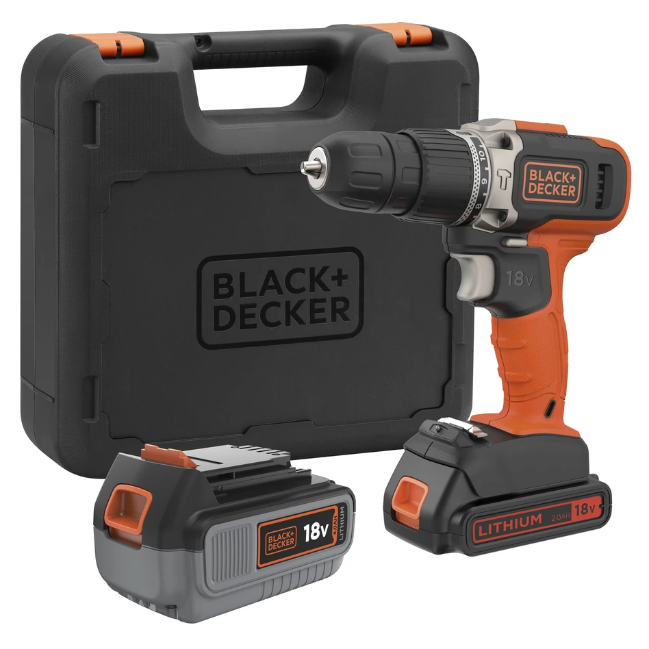 Black & Decker Perceuse Visseuse Sans Fil BCD003MEM2K-QW Batterie Marteau 18 Volt 1x 2.0 Ah/4.0Ah Li-ion 1 Black & Decker Perceuse Visseuse Sans Fil BCD003MEM2K-QW Batterie Marteau 18 Volt 1x 2.0 Ah/4.0Ah Li-ion