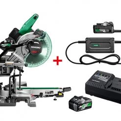 HIKOKI Scie Sans Fil C3610DRAWAPZ Scie Accu Multivolt 255mm 36V 4.0Ah Li-Ion + Alimentation ET36AW0Z