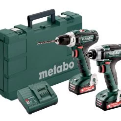 Metabo COMBO SET 2.7.1 Perceuse Sans Fil BS12 + Tournevis à Chocs SSD12 12V 2.0Ah Li-Ion 685166000