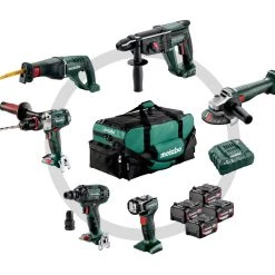 Metabo Combo Set 6.1 18V 4 X 4.0Ah Li-Ion - 5 Machines + Lampe 685211000