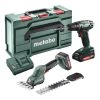 Metabo Comboset 2.2.5 18V 2.0Ah Li-Ion - Perceuse Sans Fil BS18 + Cisaille à Arbustes Et à Gazon SGS 18 LTX Q 685186000