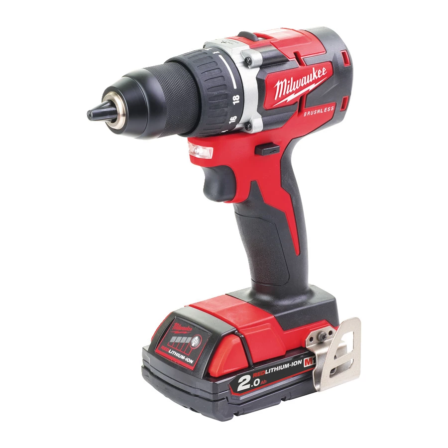 Milwaukee Perceuse Sans Fil COMPACT BRUSHLESS Perceuse Visseuse M18 CBLDD-202C 2 Milwaukee Perceuse Sans Fil COMPACT BRUSHLESS Perceuse Visseuse M18 CBLDD-202C – Image 2