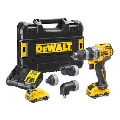DeWalt DCD703L2T-QW Perceuse Sans Fil Multi-têtes 12 Volt 3.0 AH Li-ion