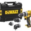 DeWalt Perceuse Sans Fil DCD703NT-XJ Perceuse-visseuse Sans Fil Multi-têtes 12V Sans Batteries Ni Chargeur