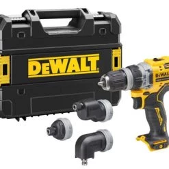 DeWalt Perceuse Sans Fil DCD703NT-XJ Perceuse-visseuse Sans Fil Multi-têtes 12V Sans Batteries Ni Chargeur