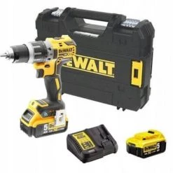 DeWalt Perceuse Sans Fil DCD792P2B-QW Perceuse Visseuse Compact XR 18V 5Ah Li-Ion Brushless TOOLCONNECT - 2 Batteries - Coffret STAK