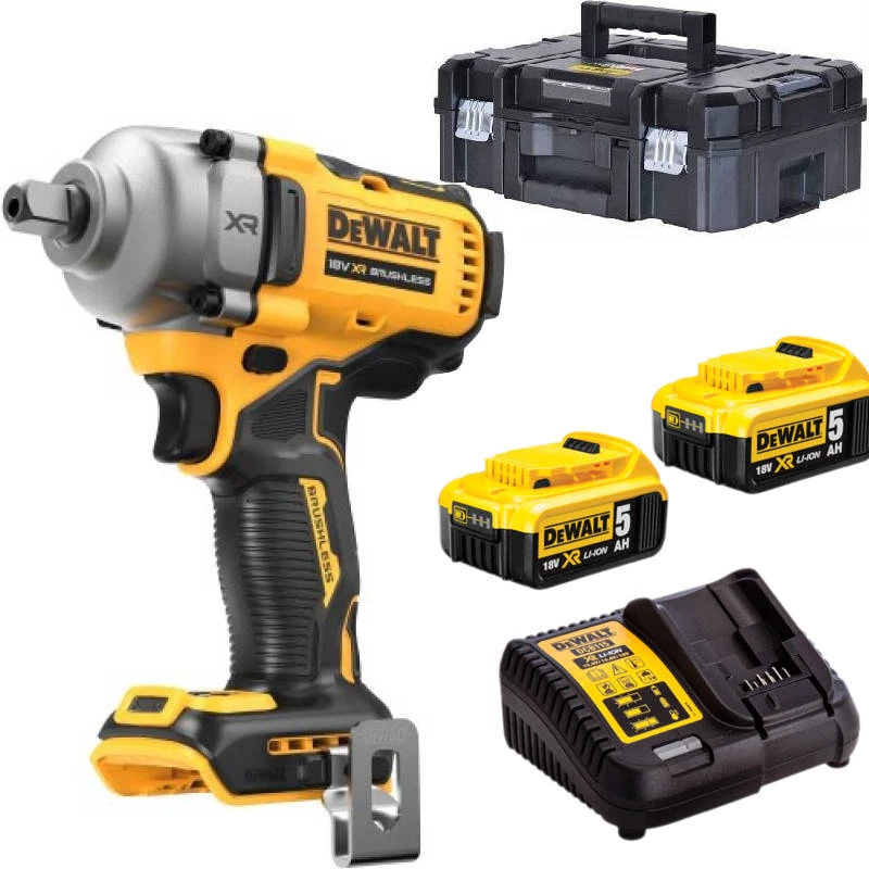DeWalt Clé à Choc Sans Fil DCF892P2T-QW Clé à Chocs 1/2" 18V 5.0 Li-Ion Dans Une Mallette TSTAK 1 DeWalt Clé à Choc Sans Fil DCF892P2T-QW Clé à Chocs 1/2" 18V 5.0 Li-Ion Dans Une Mallette TSTAK