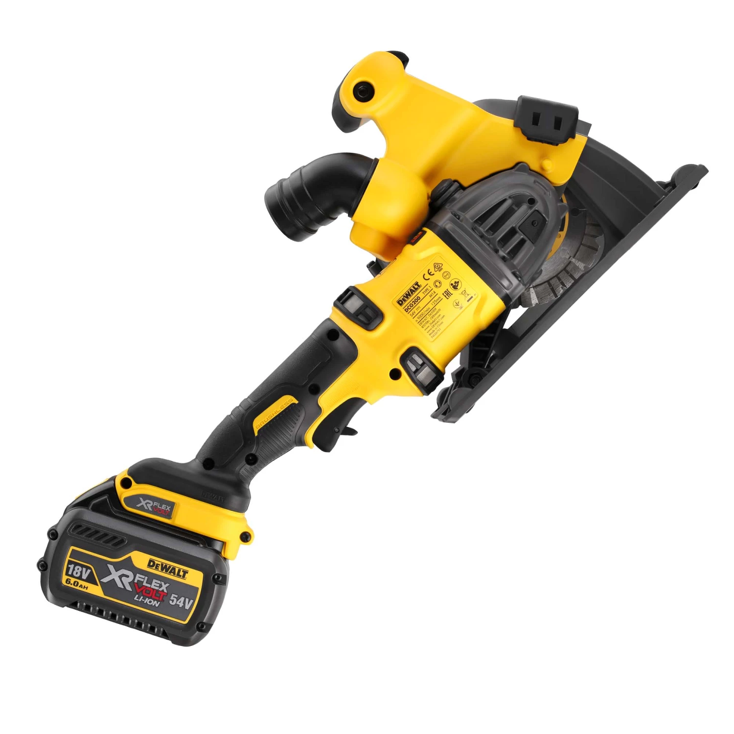 DeWalt Meuleuse Sans Fil DCG414T2-QW XR FlexVolt 54 Volt 6.0Ah Li-Ion Meuleuse D'angle 125mm 3 DeWalt Meuleuse Sans Fil DCG414T2-QW XR FlexVolt 54 Volt 6.0Ah Li-Ion Meuleuse D'angle 125mm – Image 3