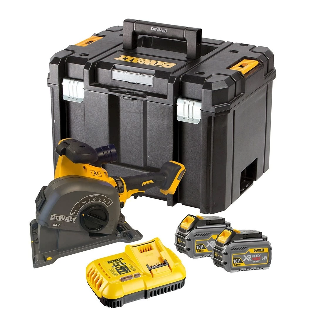 DeWalt Meuleuse Sans Fil DCG414T2-QW XR FlexVolt 54 Volt 6.0Ah Li-Ion Meuleuse D'angle 125mm 4 DeWalt Meuleuse Sans Fil DCG414T2-QW XR FlexVolt 54 Volt 6.0Ah Li-Ion Meuleuse D'angle 125mm – Image 4