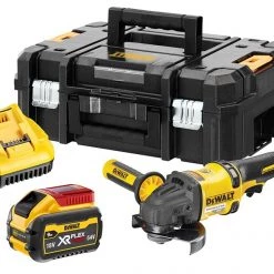 DeWalt Meuleuse Sans Fil DCG418X2-QW XR FlexVolt 54 Volt 9.0Ah Li-Ion Meuleuse D'angle 125mm