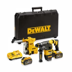 DeWalt Marteau Perforateur Sans Fil DCH335X2-QW Marteau Accu-Combi SDS-Plus FlexVolt 54V 9.0Ah Li-Ion + D25304DH Aspiration De La Poussière