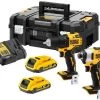 DeWalt Visseuse à Choc Sans Fil DCK2061D2T-QW Pack 18V 2.0Ah Li-Ion - DCD708 Batterie Vis/Perceuse + DCF809 Viss à Chocs