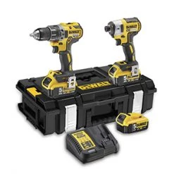 DeWalt Visseuse à Choc Sans Fil DCK266P3-QW Kit Perceuse à Percussion + Visseuse à Chocs