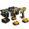 DeWalt Visseuse à Choc Sans Fil DCK276P3-QW Comboset 18V Perceuse à Percussion + Visseuse à Chocs