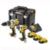 DeWalt Visseuse à Choc Sans Fil DCK276P3T-QW Ensemble Combiné 18V 3 X 5.0Ah Li-Ion - Perceuse Sans Fil DCD996 + Broyeur à Percussion DCF887