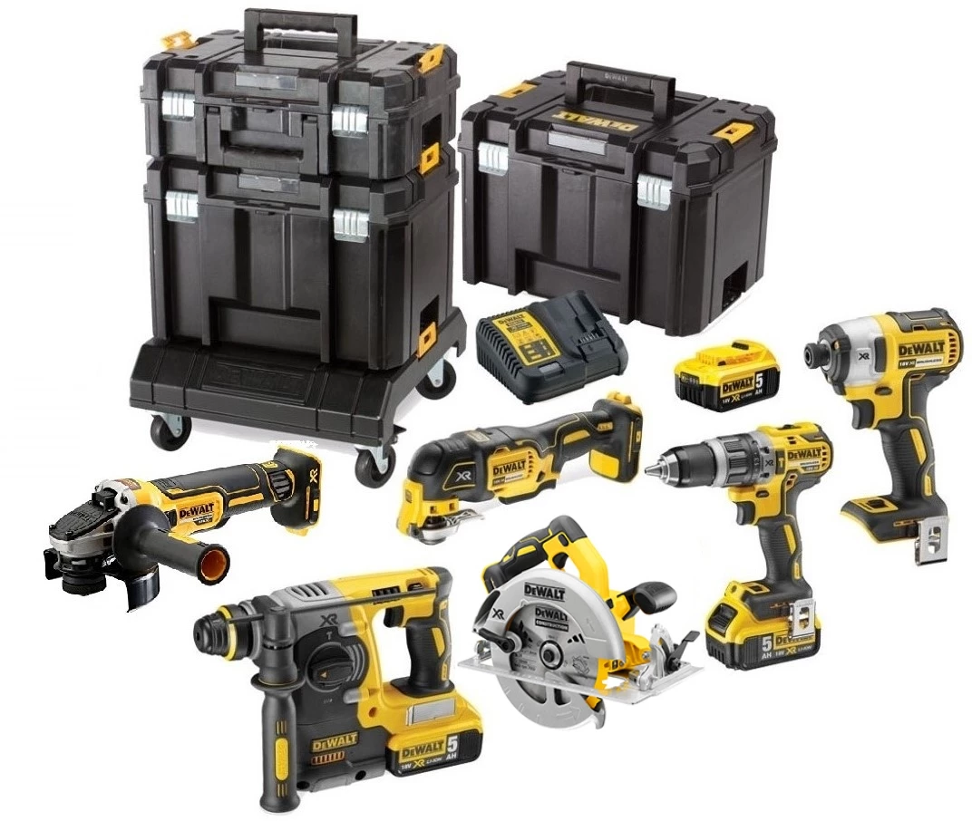 DeWalt DCK685P3T Set 6 Pièces 18V 5.0Ah Li-Ion En TSTAK + Cart 1 DeWalt DCK685P3T Set 6 Pièces 18V 5.0Ah Li-Ion En TSTAK + Cart