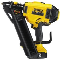 DeWalt Cloueur Sans Fil DCN693P2-QW Cloueur De Sabot De Charpente XR 18V 5Ah Li-ion Brushless - 2 Batteries - Coffret