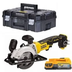 DeWalt Scie Sans Fil DCS571E1T-XJ Scie Circulaire Accu 115mm XR 18 Volt PowerStack Li-Ion