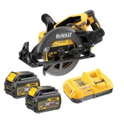 DeWalt Scie Sans Fil DCS577T2-QW Scie Circulaire Construction XR FLEXVOLT 54V 2Ah Li-Ion