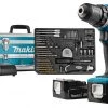 Makita Perceuse Sans Fil DDF343SYX3 Perceuse Visseuse 14,4V Li-Ion 1,5 Ah Ø 10 Mm (coffret Alu + Kit D'accessoires)