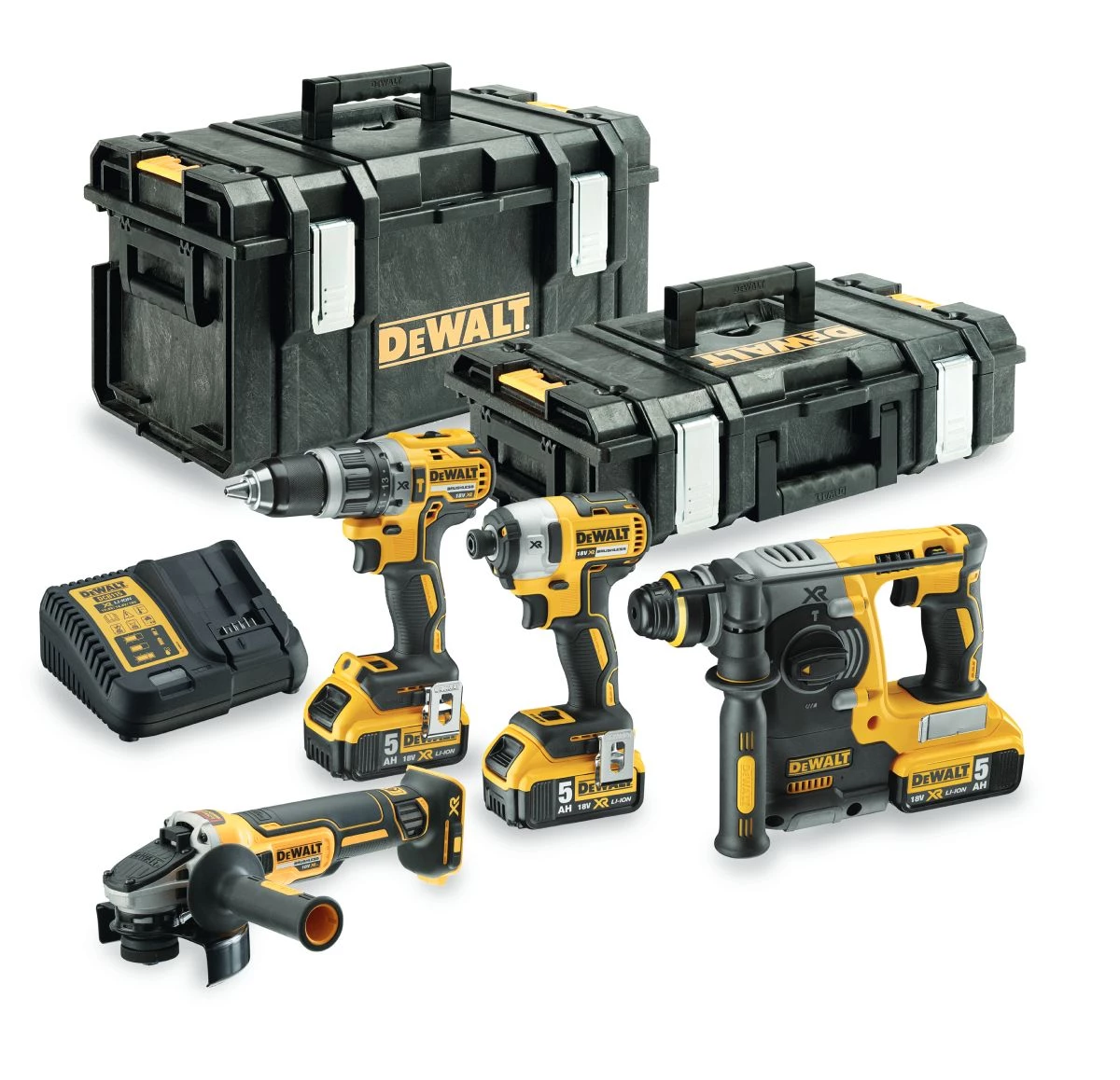 Set DeWalt DCK422P3 Pack Combiné 4 Pièces XR 18 Volt 3 X 5.0 Ah Li-Ion Dans Toughsystem 1 Set DeWalt DCK422P3 Pack Combiné 4 Pièces XR 18 Volt 3 X 5.0 Ah Li-Ion Dans Toughsystem