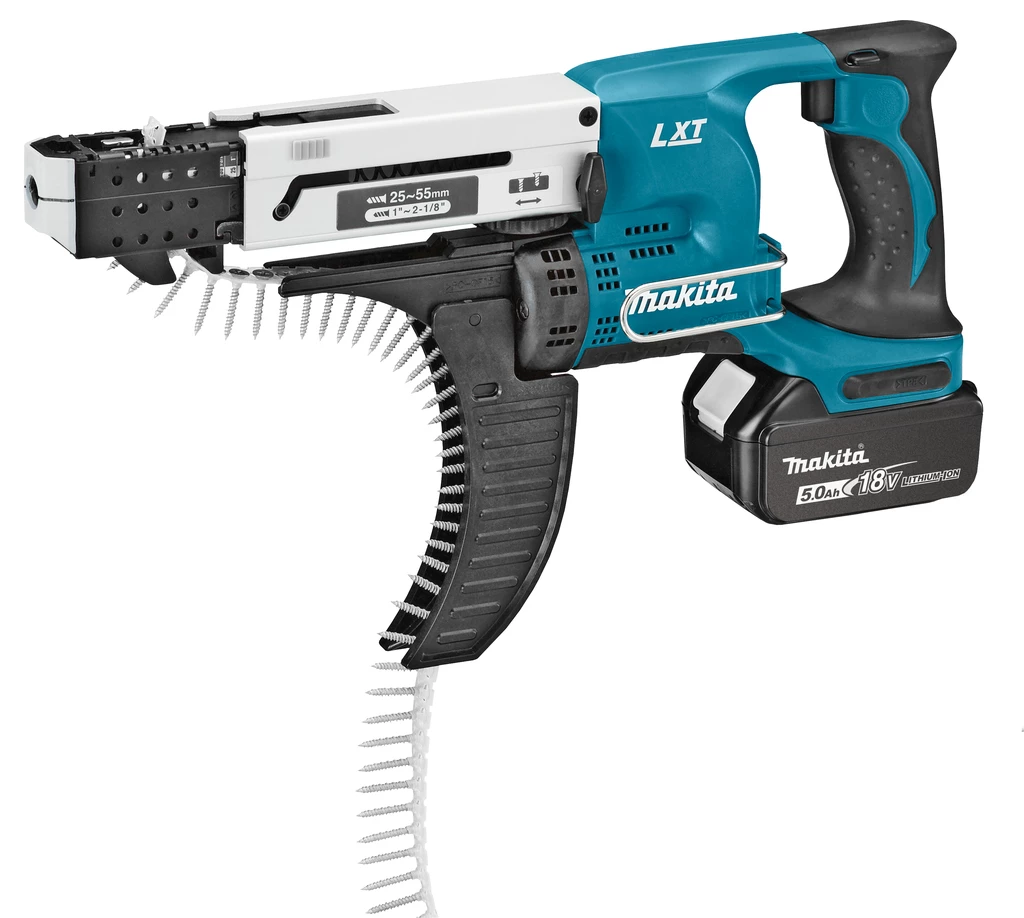 Makita Visseuse Sans Fil DFR550RTJ Visseuse Automatique 18V Li-Ion 5 Ah 4 X 25 à 55 Mm 1 Makita Visseuse Sans Fil DFR550RTJ Visseuse Automatique 18V Li-Ion 5 Ah 4 X 25 à 55 Mm