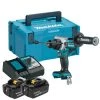 Makita Perceuse Visseuse Sans Fil DHP486RTJ Perceuse à Percussion 18V 5.0Ah Li-Ion Dans Mbox