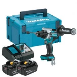 Makita Perceuse Visseuse Sans Fil DHP486RTJ Perceuse à Percussion 18V 5.0Ah Li-Ion Dans Mbox